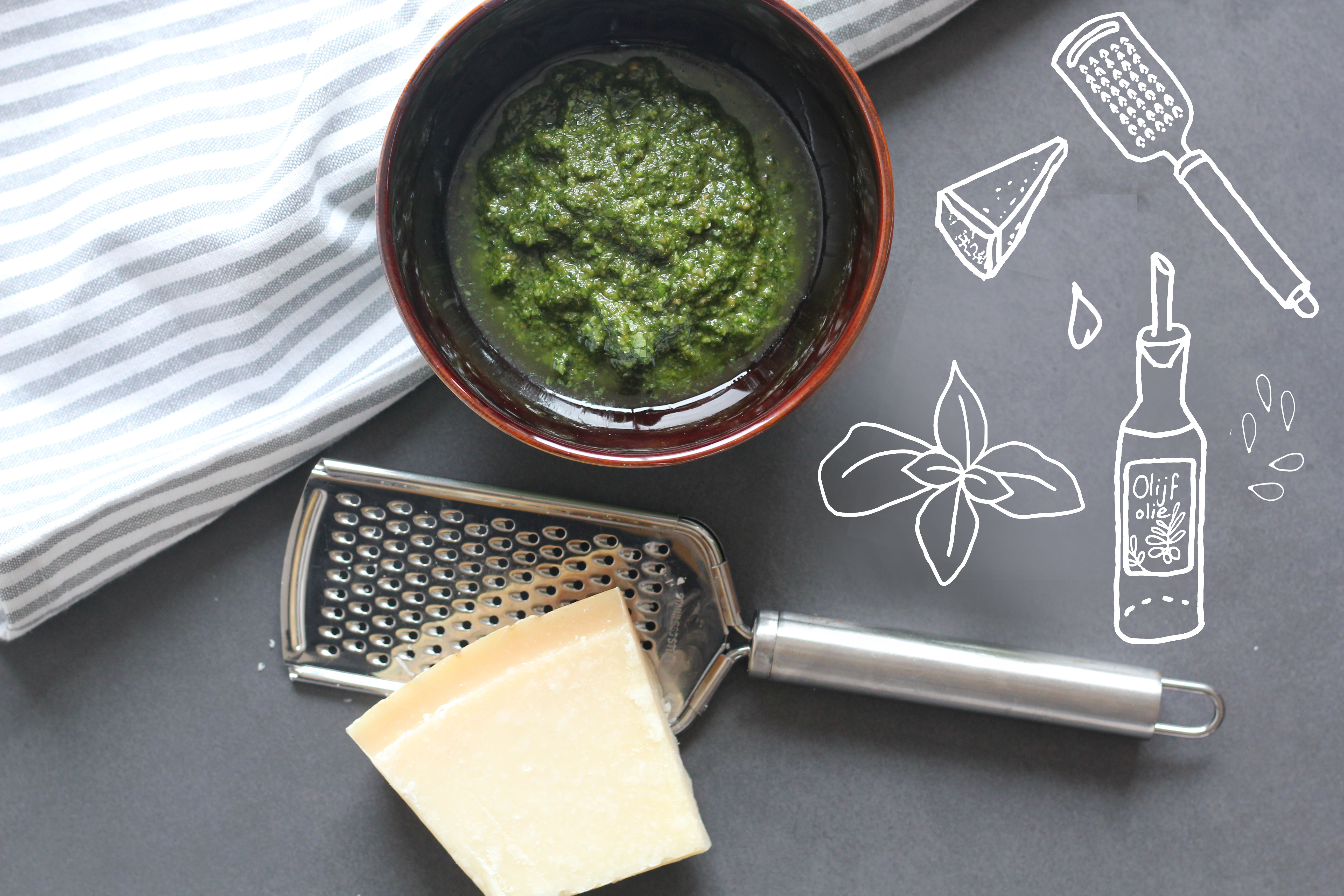 Homemade basilicumpesto