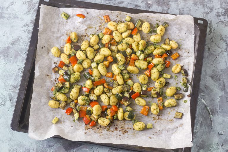 Gnocchi uit de oven met gegrilde groenten