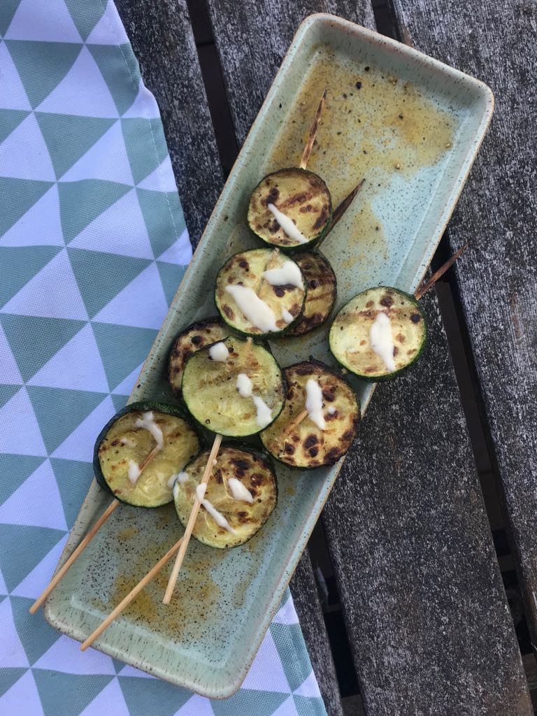 Gemarineerde courgettespiezen